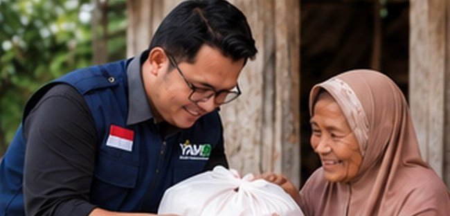 Penyaluran bantuan kepada lansia